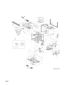 Oven,cabinet Diagram and Parts List for CMWV150KBB  Uni Microwave