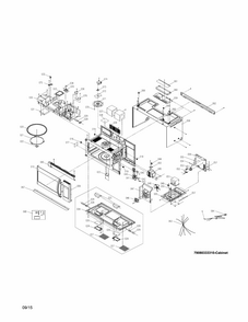 Oven,cabinet Diagram and Parts List for 79080332310  Kenmore Microwave