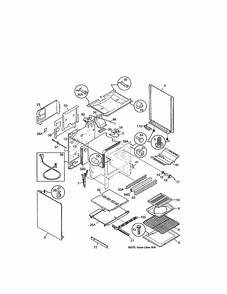 Body Diagram and Parts List for 79073771100  Kenmore Range