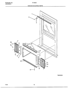 Window Mounting Parts Diagram and Parts List for 5146002A  Frigidaire Air Conditioner