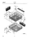 RACKS Diagram and Parts List for GLDB958AB2  Frigidaire Dishwasher
