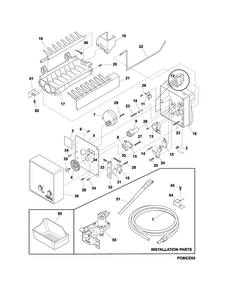 Ice Maker Diagram and Parts List for FPUH19D7LF2  Frigidaire Freezer