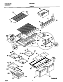 SHELVES Diagram and Parts List for FRT21IQRJW0  Frigidaire Refrigerator