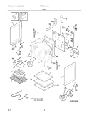 BODY Diagram and Parts List for FFEF3012LWA  Frigidaire Range