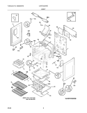 BODY Diagram and Parts List for LGGF3032KMC  Frigidaire Range