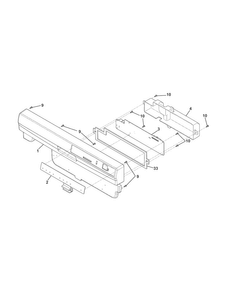 Control Panel Diagram and Parts List for DGBD2438PF0A  Frigidaire Dishwasher