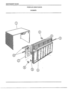 Room Air Conditioner Diagram and Parts List for 5607B  Frigidaire Air Conditioner