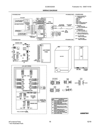 Wiring Diagram Diagram and Parts List for EI23BC82SS5  Frigidaire Refrigerator