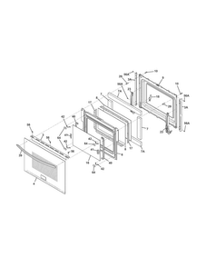 Door Diagram and Parts List for CGES3065PWB  Frigidaire Range
