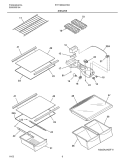 SHELVES Diagram and Parts List for FRT18KG3CW2  Frigidaire Refrigerator