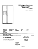 COVER Diagram and Parts List for PLHS238ZCB1  Frigidaire Refrigerator