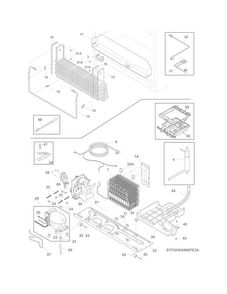 Cooling System Diagram and Parts List for FGHN2866PF7A  Frigidaire Refrigerator