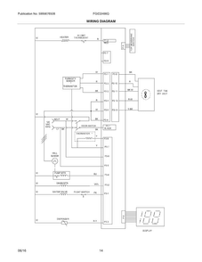 Wiring Diagram Diagram and Parts List for FGID2466QB5A  Frigidaire Dishwasher