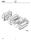 DOOR Diagram and Parts List for MGF352BFDB  Frigidaire Range