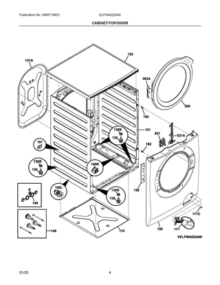Part Location Diagram of 132774390 Frigidaire PANEL