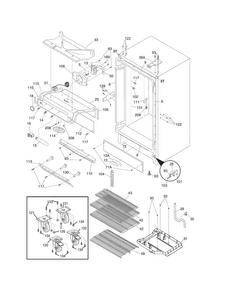 Cabinet Diagram and Parts List for RR18F1  Gibson Freezer