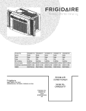 COVER Diagram and Parts List for CRA050XT716  Frigidaire Air Conditioner