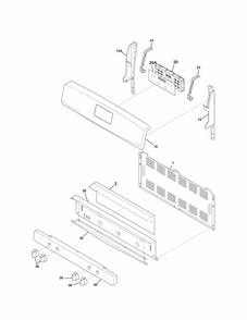 Backguard Diagram and Parts List for 79074003310  Kenmore Range