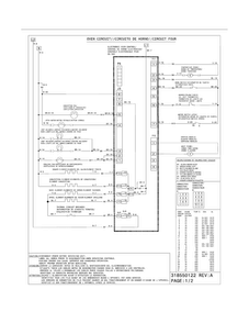 Wiring Diagram Diagram and Parts List for FGDS3065KWF  Frigidaire Range