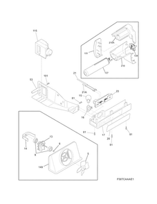 Controls Diagram and Parts List for FFSS2622NS4  Frigidaire Refrigerator