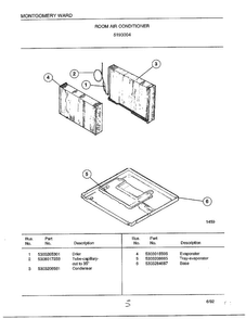 Room Air Conditioner Page 5 Diagram and Parts List for 5193004  Frigidaire Air Conditioner