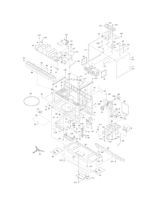 Oven, Cabinet Diagram and Parts List for FGMV205KFA  Frigidaire Microwave