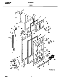 DOOR Diagram and Parts List for FRT26XGCD0  Frigidaire Refrigerator