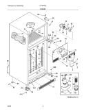 CABINET Diagram and Parts List for FRT8WR6EL4  Frigidaire Refrigerator