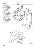BURNER Diagram and Parts List for FGF337ABC  Frigidaire Range