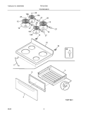 TOP / DRAWER Diagram and Parts List for TEF351EWA  Tappan Range
