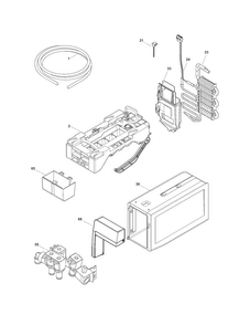 Ice Maker Diagram and Parts List for FGHF2344MF7  Frigidaire Refrigerator