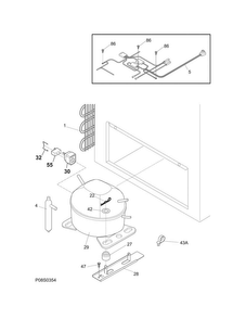 System Diagram and Parts List for KCNF180QWA  Kelvinator Freezer