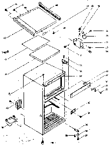 Cabinet Parts Diagram and Parts List for 5648962920  Kenmore Refrigerator
