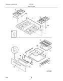 TOP / DRAWER Diagram and Parts List for FGF328GBB  Frigidaire Range