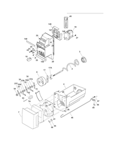 Ice Container Diagram and Parts List for EI27BS26JB7  Electrolux Refrigerator