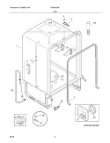 TUB Diagram and Parts List for FGHD2433KF0  Frigidaire Dishwasher