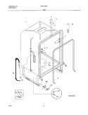 TUB Diagram and Parts List for FDB125RHB2  Frigidaire Dishwasher