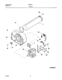 MOTOR, BLOWER Diagram and Parts List for SER341AQ1  Westinghouse Dryer