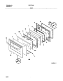 DOOR Diagram and Parts List for FEF379ACH  Frigidaire Range