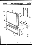 DOOR PARTS Diagram and Parts List for DWF600EL1  Frigidaire Dishwasher