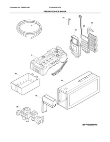 Fresh Food Ice Maker Diagram and Parts List for EI28BS65KSGA  Electrolux Refrigerator