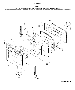 Door Diagram and Parts List for 79094203317  Kenmore Range