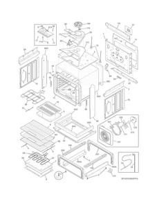 Body Diagram and Parts List for FGES3065PFG  Frigidaire Range