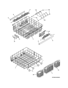 Racks Diagram and Parts List for FGBD2445NW8A  Frigidaire Dishwasher