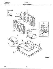 Compressor Parts Diagram and Parts List for 5180004  Frigidaire Air Conditioner