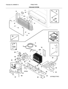 Cooling System Diagram and Parts List for FPBS2777RF9  Frigidaire Refrigerator