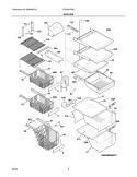 SHELVES Diagram and Parts List for FRS26HF6BB6  Frigidaire Refrigerator