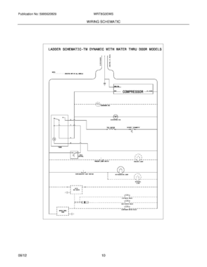 10 - WIRING SCHEMATIC Diagram and Parts List for WRT8G3EWS  Frigidaire Refrigerator