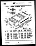 COOKTOP PARTS Diagram and Parts List for 76-4967-00-07  Tappan Microwave Oven Combo