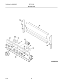 BACKGUARD Diagram and Parts List for FEF303KWB  Frigidaire Range